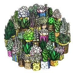 Mindful Wooden Jigsaw Puzzle-SUCCULENT PLANT