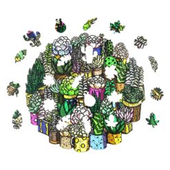 Alternative view of Mindful Wooden Jigsaw Puzzle-SUCCULENT PLANT