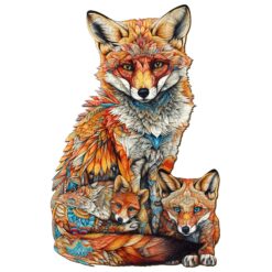 Mindful Wooden Jigsaw Puzzle-Parent-Child Fox