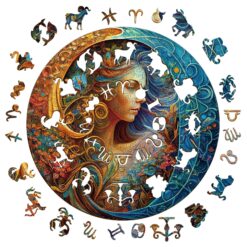 Alternative view of Zodiac Mindful Wooden Jigsaw Puzzle-Virgo