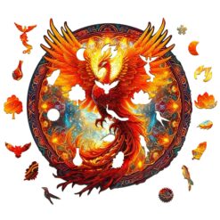 Alternative view of Mindful Wooden Jigsaw Puzzle-Phoenix