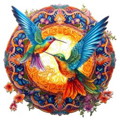 Mindful Wooden Jigsaw Puzzle-Hummingbird 2