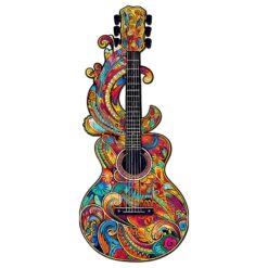 Mindful Wooden Jigsaw Puzzle-beautiful guitar