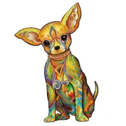 Mindful Wooden Jigsaw Puzzle-CHIHUAHUA
