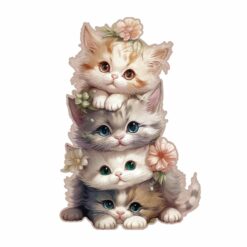 Mindful Wooden Jigsaw Puzzle-Cute Kitten