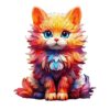 Mindful Wooden Jigsaw Puzzle-docile cat
