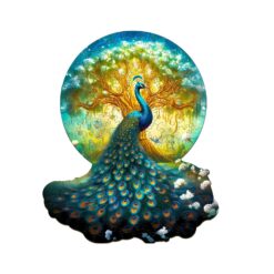 Mindful Wooden Jigsaw Puzzle-Noble Peacock