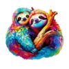 Mindful Wooden Jigsaw Puzzle-Sloth Couple