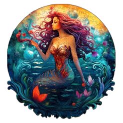 Mindful Wooden Jigsaw Puzzle- Aqua Woman