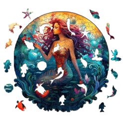 Alternative view of Mindful Wooden Jigsaw Puzzle- Aqua Woman