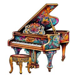 Mindful Wooden Jigsaw Puzzle- Touching piano