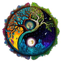 Mindful Wooden Jigsaw Puzzle-Yin-Yang Tree of Life 4