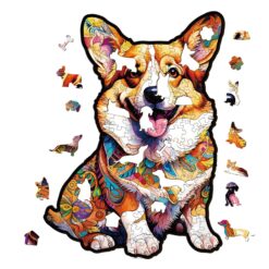 Alternative view of Mindful Wooden Jigsaw Puzzle-CLEVER CORGI-2