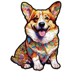 Mindful Wooden Jigsaw Puzzle-CLEVER CORGI-2