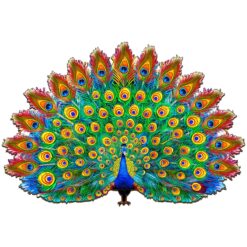 Mindful Wooden Jigsaw Puzzle-Beautiful Peacock