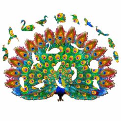 Alternative view of Mindful Wooden Jigsaw Puzzle-Beautiful Peacock