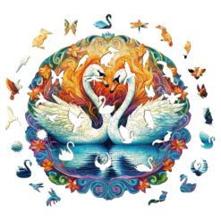 Alternative view of Mindful Wooden Jigsaw Puzzle-Beautiful swan2