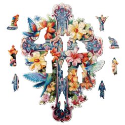 Alternative view of Mindful Wooden Jigsaw Puzzle-Blessing Cross-1