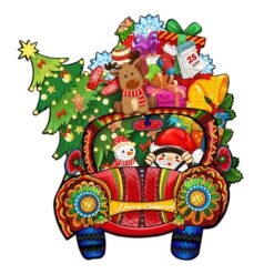Mindful Wooden Jigsaw Puzzle-CHRISTMAS CAR