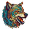 Mindful Wooden Jigsaw Puzzle-Fierce Wolf
