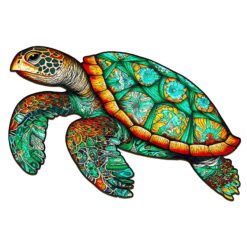 Mindful Wooden Jigsaw Puzzle-Graceful Sea Turtle