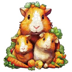 Mindful Wooden Jigsaw Puzzle-Guinea Pig Family