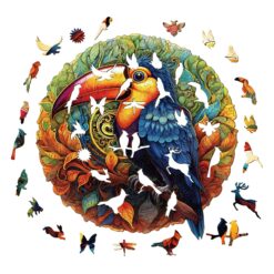 Alternative view of Mindful Wooden Jigsaw Puzzle-Lively Toucans