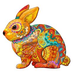 Mindful Wooden Jigsaw Puzzle-LUCKY RABBIT