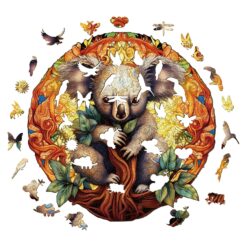 Alternative view of Mindful Wooden Jigsaw Puzzle-Mandala Koala