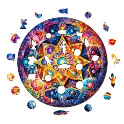 Alternative view of Mindful Wooden Jigsaw Puzzle-Mandala Planet