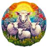 Mindful Wooden Jigsaw Puzzle-MANDALA SHEEP
