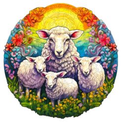 Mindful Wooden Jigsaw Puzzle-MANDALA SHEEP