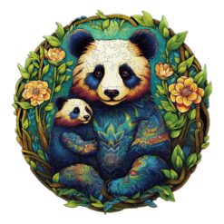 Mindful Wooden Jigsaw Puzzle-Panda Family 2