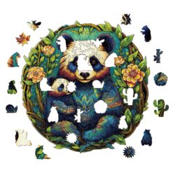 Alternative view of Mindful Wooden Jigsaw Puzzle-Panda Family 2