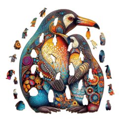 Alternative view of Mindful Wooden Jigsaw Puzzle-PENGUIN FAMILY