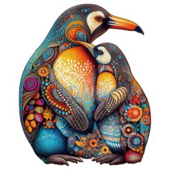 Mindful Wooden Jigsaw Puzzle-PENGUIN FAMILY