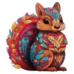 Mindful Wooden Jigsaw Puzzle-Playful Squirrel
