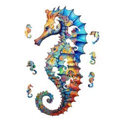 Alternative view of Mindful Wooden Jigsaw Puzzle-Seahorse