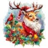 Mindful Wooden Jigsaw Puzzle-Sparkle Christmas Reindeer