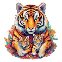 Mindful Wooden Jigsaw Puzzle-Tiger Family