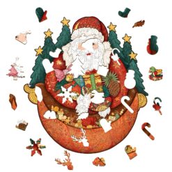 Alternative view of Mindful Wooden Jigsaw Puzzle-WARM CHRISTMAS