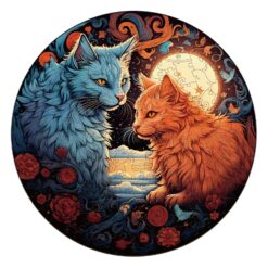 Mindful Wooden Jigsaw Puzzle-YIN YANG CAT-1