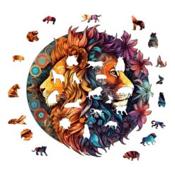 Alternative view of Mindful Wooden Jigsaw Puzzle-Yin-Yang Lion-2