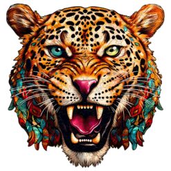 Mindful Wooden Jigsaw Puzzle-Agile Leopard