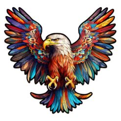 Mindful Wooden Jigsaw Puzzle-Bald Eagle with Spread Wings