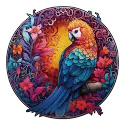 Mindful Wooden Jigsaw Puzzle-Beautiful Parrot
