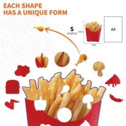 Alternative view of Mindful Wooden Jigsaw Puzzle-French fries