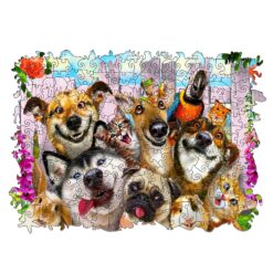 Mindful Wooden Jigsaw Puzzle-FUNNY DOGS