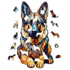 Alternative view of Mindful Wooden Jigsaw Puzzle-German Shepherd