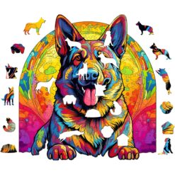 Alternative view of Mindful Wooden Jigsaw Puzzle-German Shepherd 3